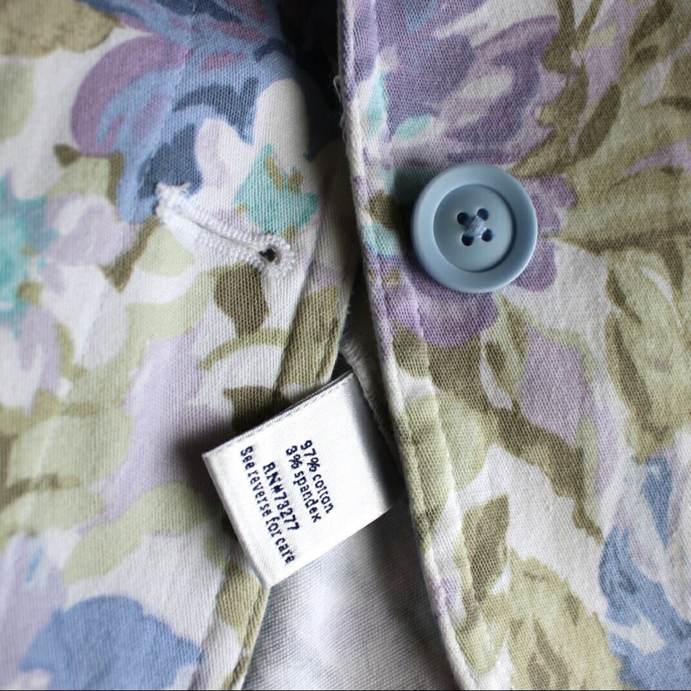 {croft & barrow}Lavender Floral Print Denim Jacket - Picture 5 of 7
